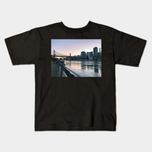 Roosevelt Island Bridge Sunset Kids T-Shirt